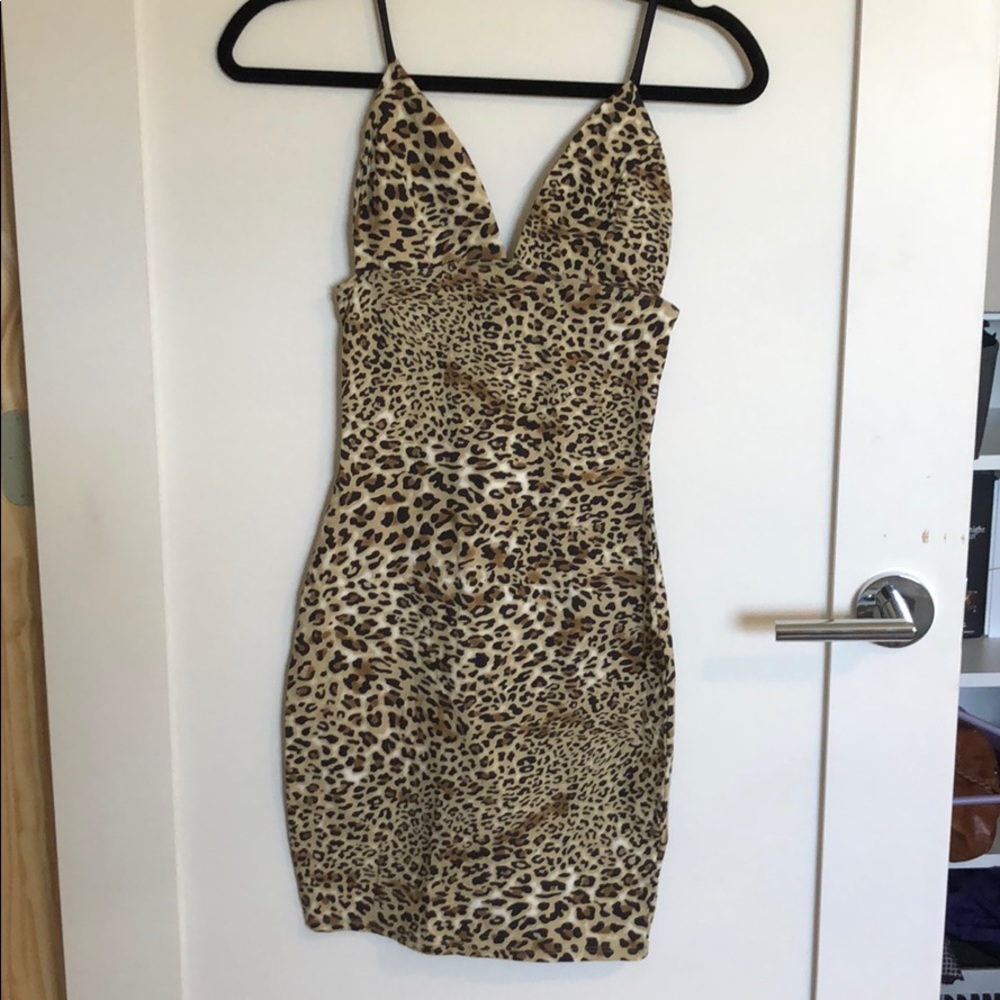 Forever 21 Cheetah Print Strappy Dress